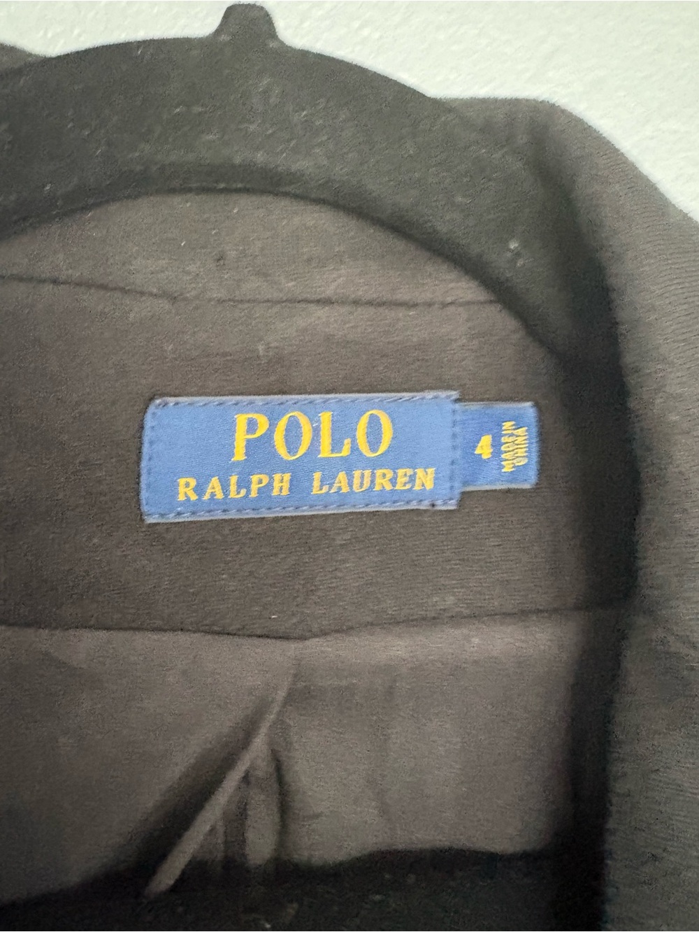 Polo Ralph Lauren Black Crest Blazer Gold Buttons Size 4 Wool Blend Preppy - Picture 2 of 8